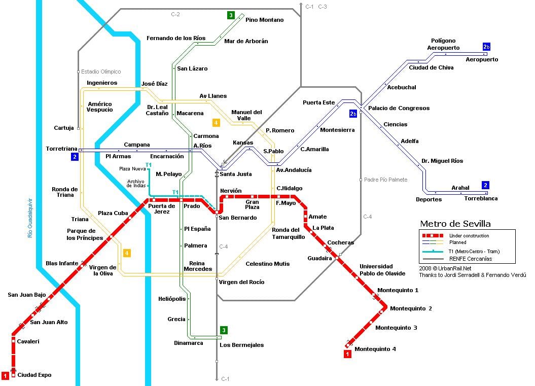 Sevilla metro haritası