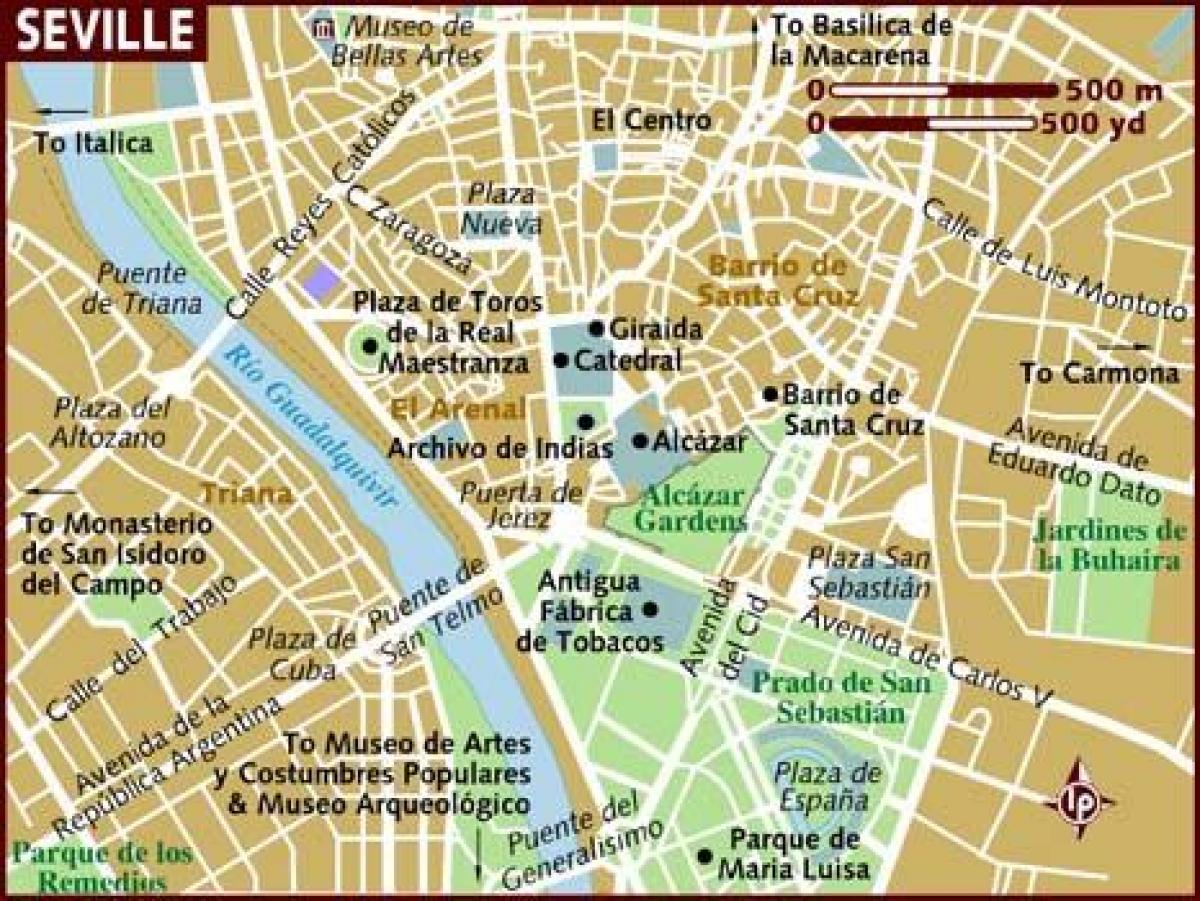 Sevilla haritası mahalleleri