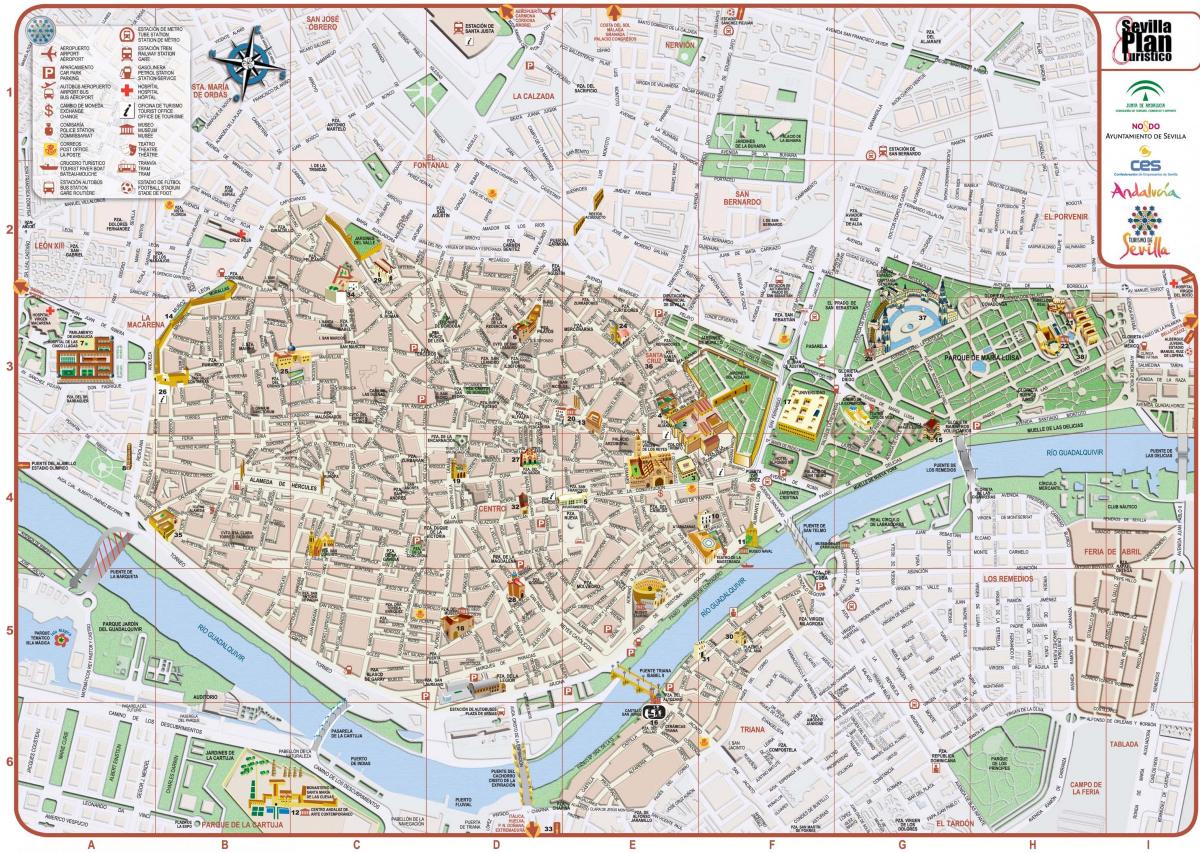 Seville şehir merkezi Haritayı göster 