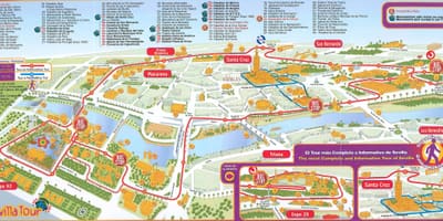 Turist sokak haritası Seville