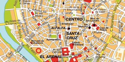 Sevilla İspanya şehir merkezi Haritayı göster 