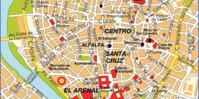 Sevilla İspanya harita turistik