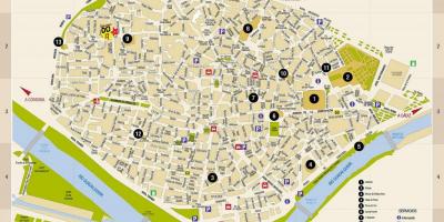 Sevilla İspanya'nın ücretsiz harita sokak haritası 